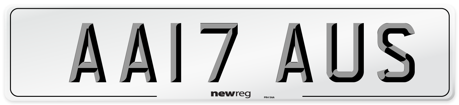 AA17 AUS Number Plate from New Reg